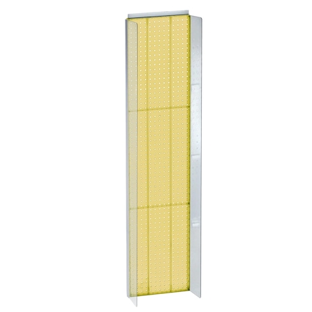 Azar Displays 13.5"W x 60"H Pegboard Powerwing Display 700354-YEL